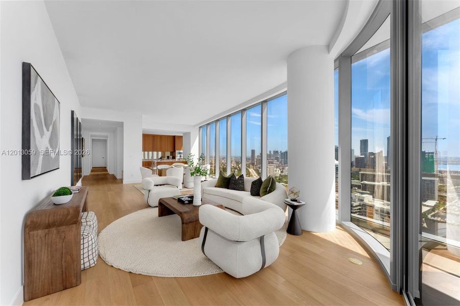Furnished interior view inside a new home in , Miami (Image 12).