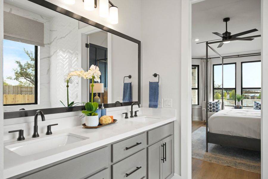 Furnished interior view inside a new home in La Cima 50', San Marcos (Image 27).