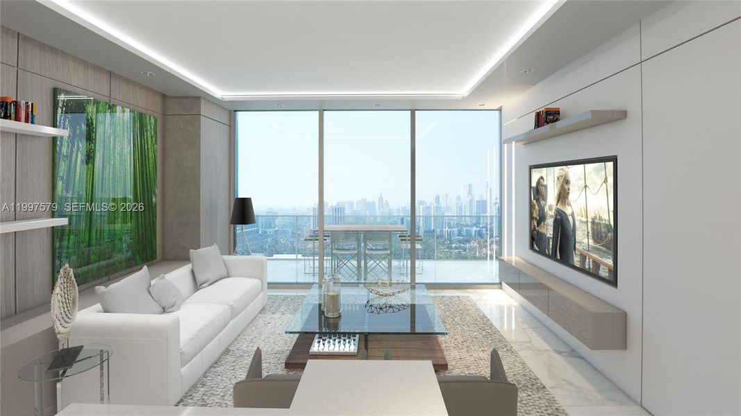 Furnished interior view inside a new home in , Hallandale Beach (Image 5).
