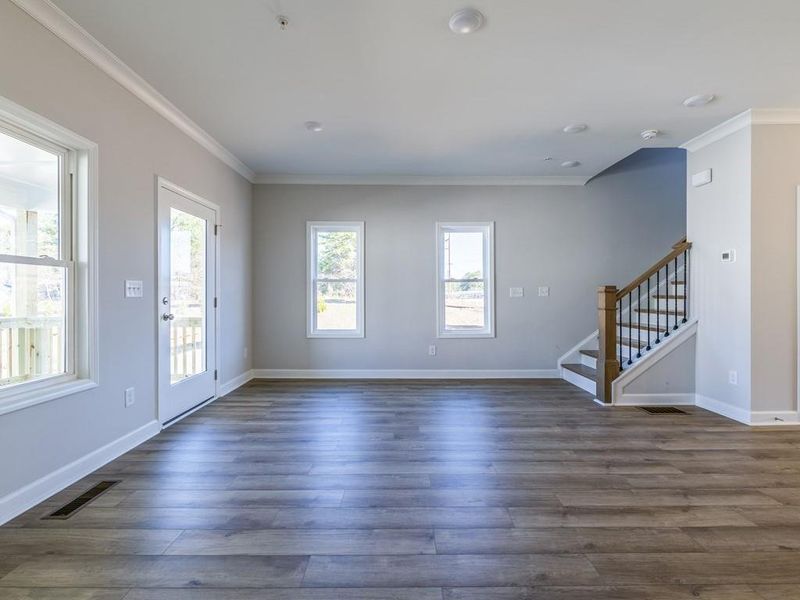 Spacious, unfurnished interior of a new home in Townes at South Main, Kennesaw (Image 9).