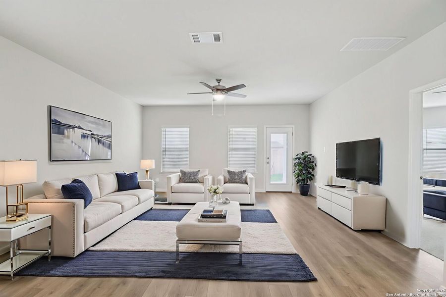 Furnished interior view inside a new home in Royal Crest, San Antonio (Image 10). Furnished interior view inside a new home in Royal Crest, San Antonio (Image 10).