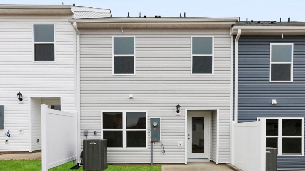 Exterior details and patio area of a home in Covington Village, Greer (Image 20).
