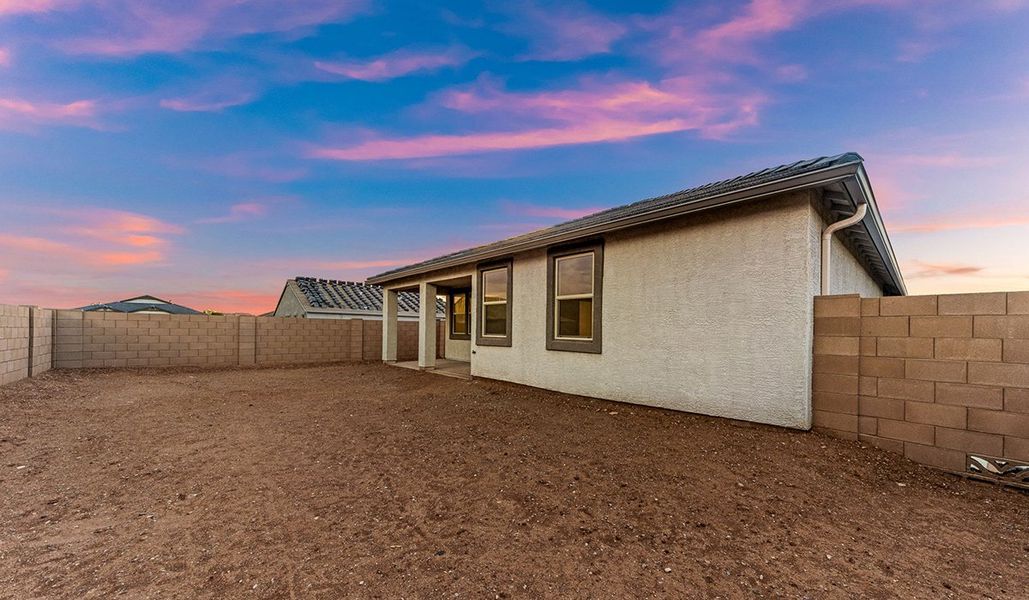 Exterior details and patio area of a home in Saguaro Bloom, Marana (Image 20). Exterior details and patio area of a home in Saguaro Bloom, Marana (Image 20).