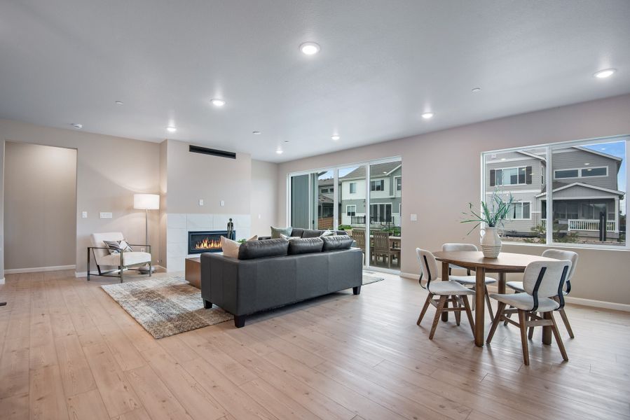 Furnished interior view inside a new home in Reunion, Commerce City (Image 18).