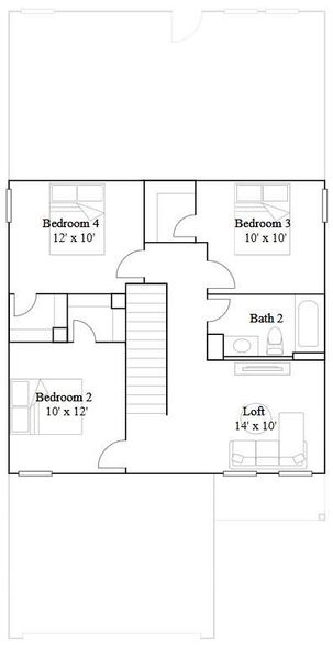 2D floor plan layout of this home in Chapel Run, Montgomery, TX (Image 3).