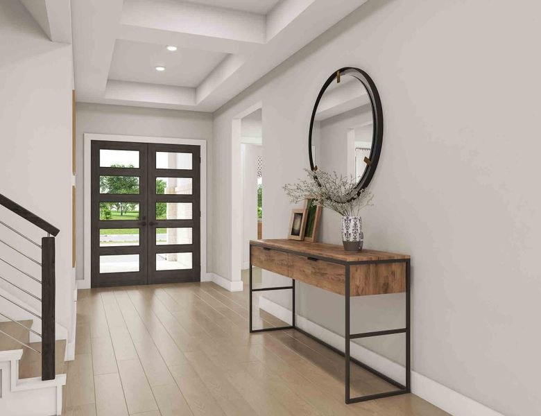Representative furnished interior of a home built from the Lisbon by Tri Pointe Homes in Legacy Grove 90′, Montgomery (Image 5).