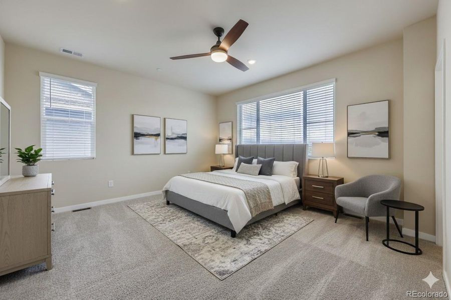 Virtually Staged: primary bedroom