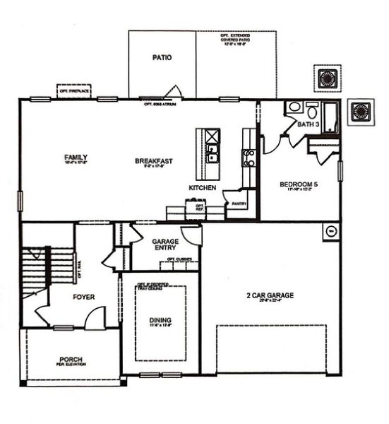 2D floor plan layout of this home in Sanders Ridge, Troutman, NC (Image 7).