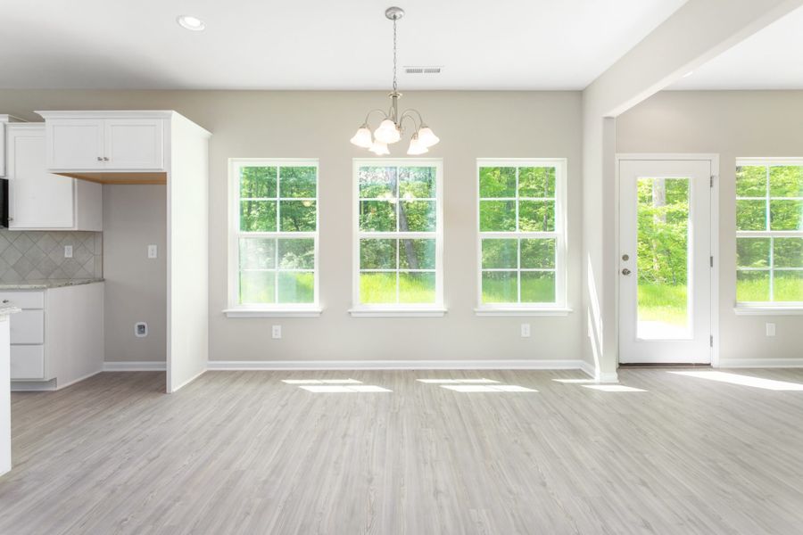 Representative unfurnished interior of a home built from the Freeport by Keystone Homes NC in Sullivans Reserve, Walkertown (Image 27).