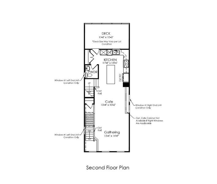 2D floor plan layout for the Teravista 3-Story by Pulte Homes in 1871 Hollywood, Atlanta, GA (Image 7).