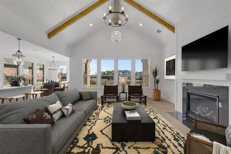 Furnished interior view inside a new home in Heath Golf & Yacht Estates, Heath (Image 34).