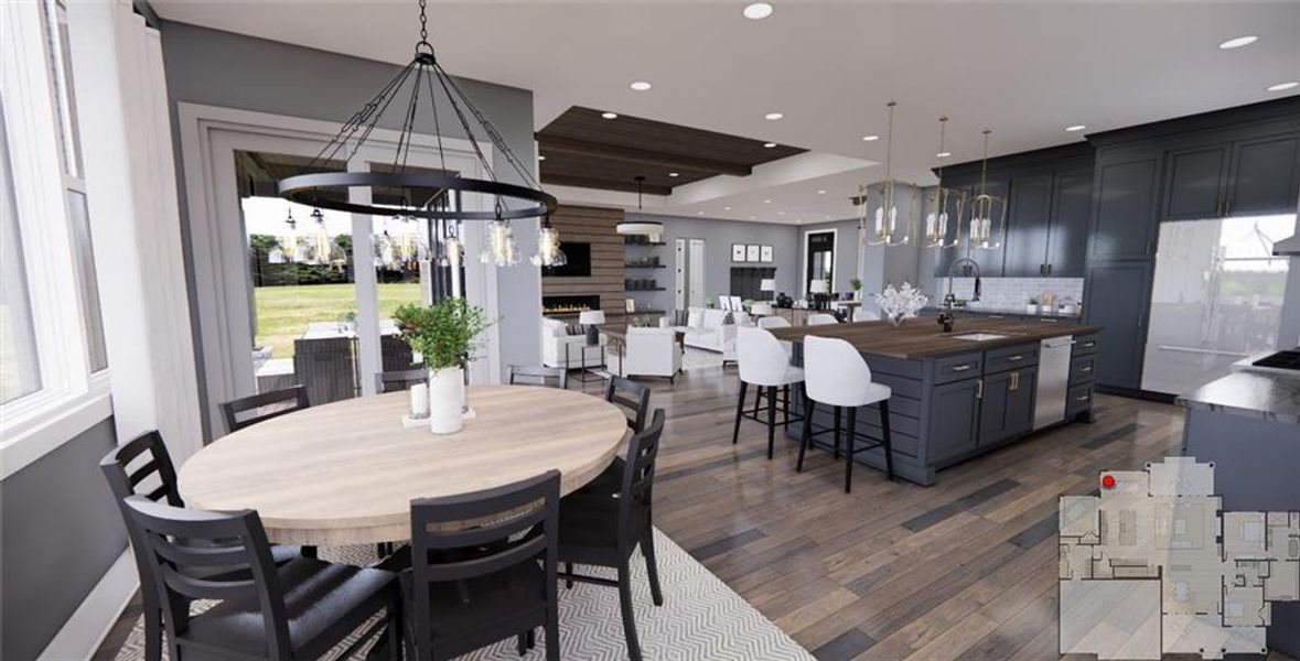 Furnished interior view inside a new home in , Ellijay (Image 20).