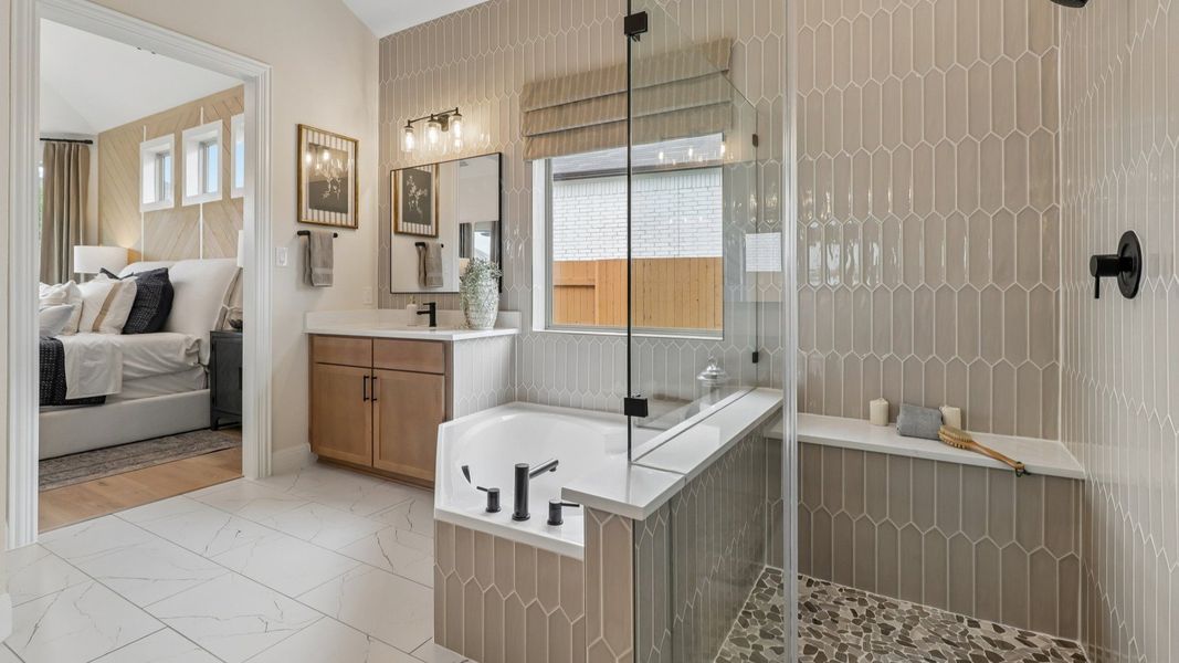 Representative furnished interior of a home built from the Rosewood by DRB Homes in Devine Landing, Leander (Image 28). Representative furnished interior of a home built from the Rosewood by DRB Homes in Devine Landing, Leander (Image 28).
