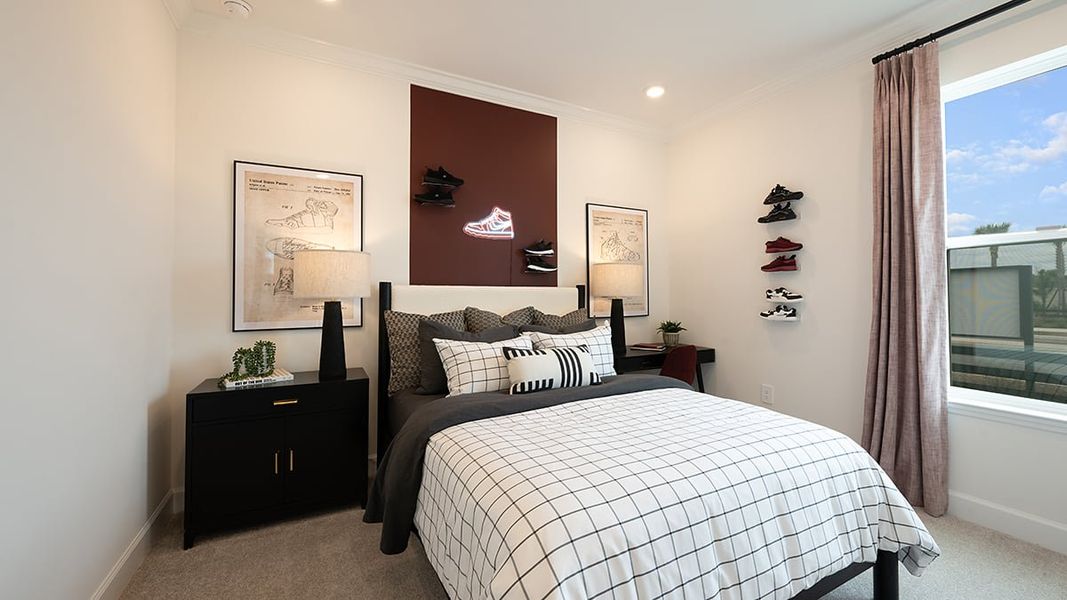 Representative furnished interior of a home built from the Bainbridge by Taylor Morrison in Esplanade at McKinnon Groves, Winter Garden (Image 15).