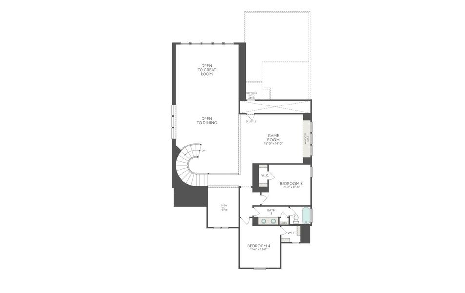 2D floor plan layout for the Downy by Tri Pointe Homes in Cascade at Azalea Trails, Cypress, TX (Image 23). 2D floor plan layout for the Downy by Tri Pointe Homes in Cascade at Azalea Trails, Cypress, TX (Image 23).