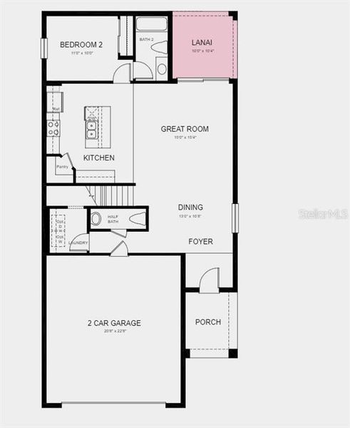 Structural options added:  Covered lanai.