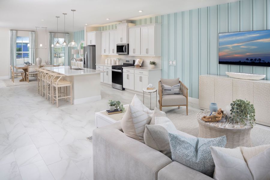 Representative furnished interior of a home built from the Oxeye by Mattamy Homes in Newfield, Palm City (Image 9).