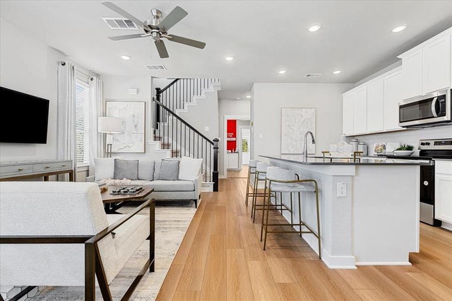 Furnished interior view inside a new home in Mockingbird Estates Townhomes, Fort Worth (Image 9).