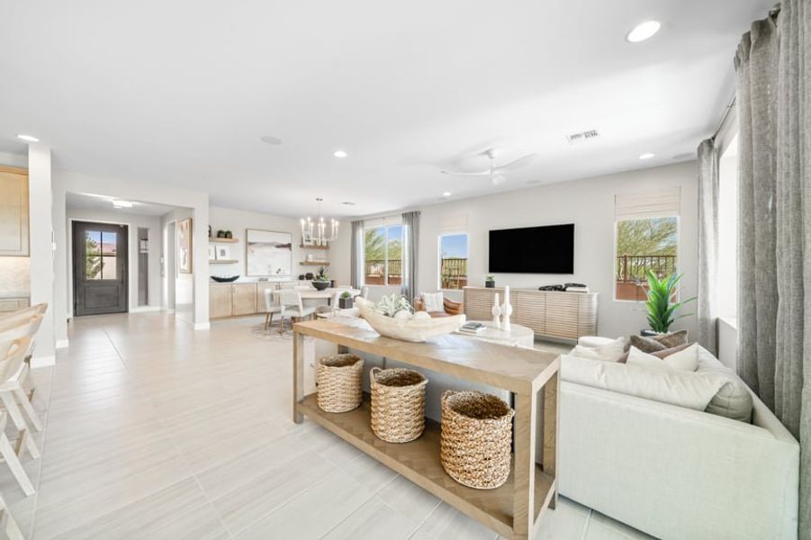 Representative furnished interior of a home built from the Sunrise by Taylor Morrison in Ovation at Meridian 55+, Queen Creek (Image 13).