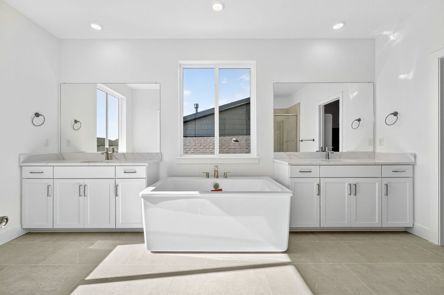 Furnished interior view inside a new home in Trailstone, Arvada (Image 10).