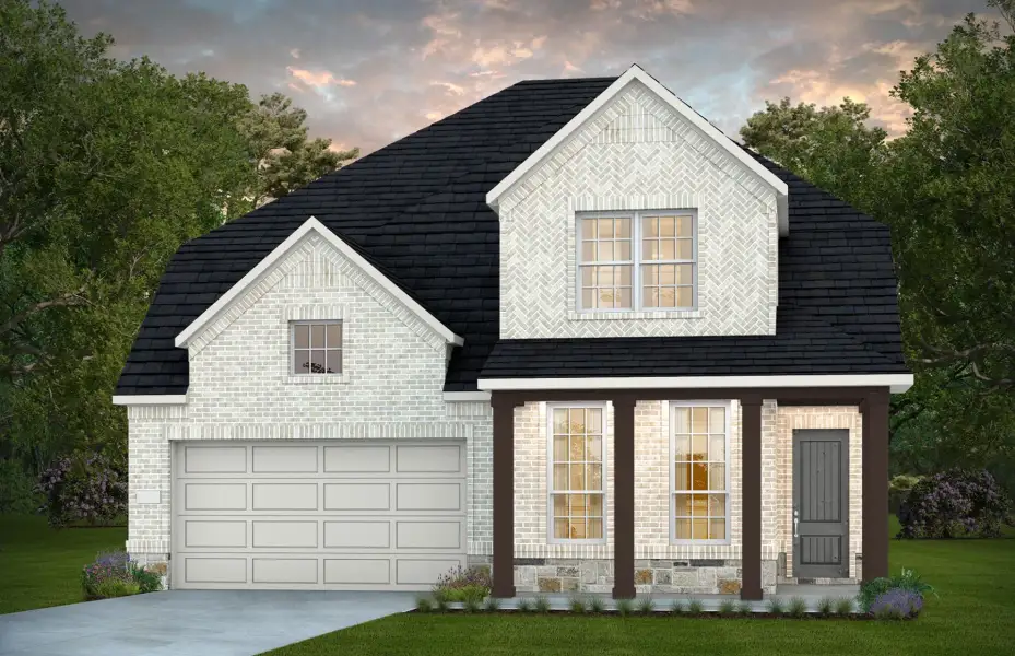 Representative exterior photo of a completed home built from the Garwood by Pulte Homes in Spring Branch Preserve, Montgomery, TX (Image 15). Representative exterior photo of a completed home built from the Garwood by Pulte Homes in Spring Branch Preserve, Montgomery, TX (Image 15).