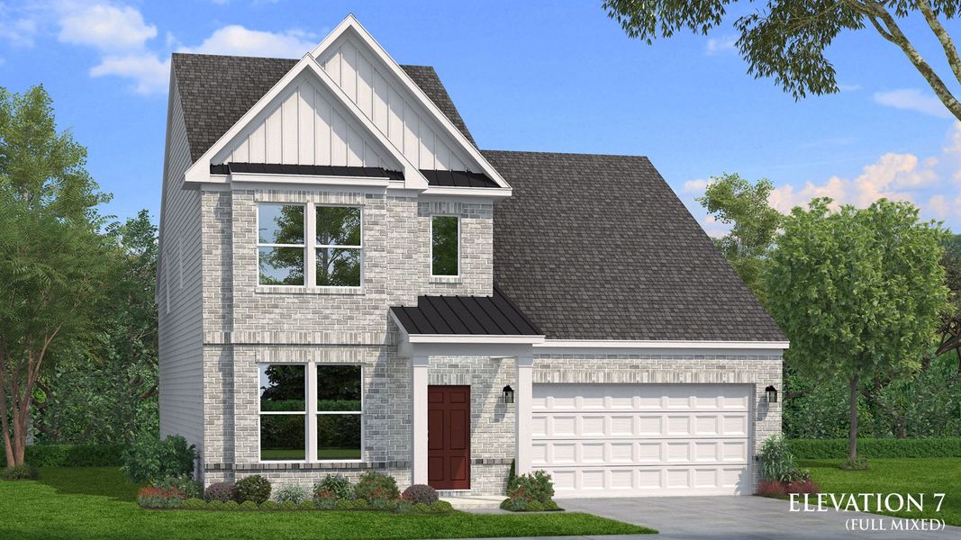 Representative exterior photo of a completed home built from the Lassiter by DRB Homes in Mason Glenn, Franklinton, NC (Image 27).