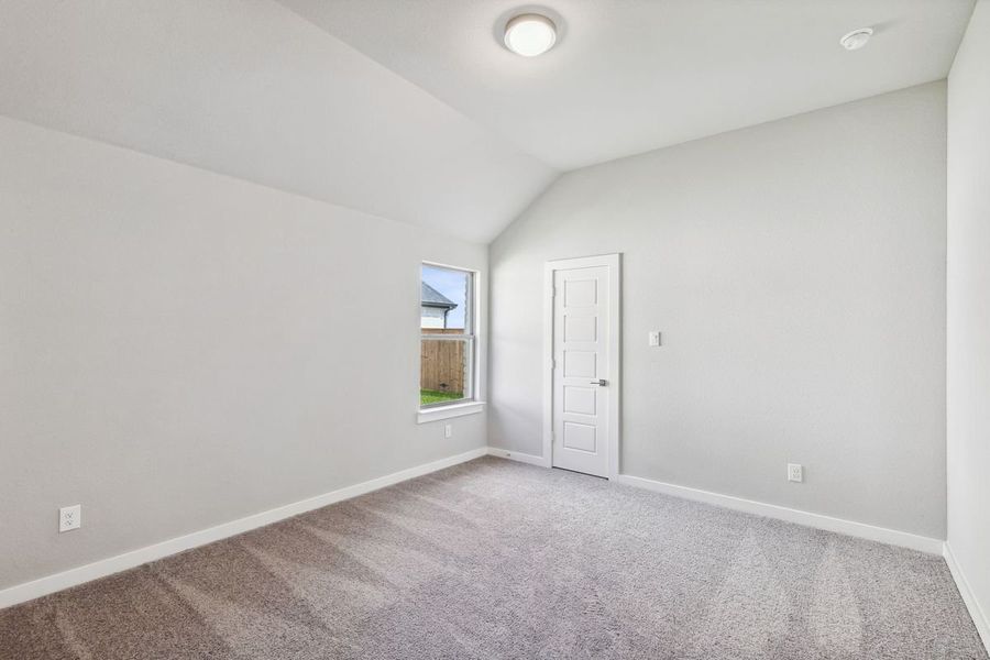 Bedroom in the Bowie home plan by Trophy Signature Homes – REPRESENTATIVE PHOTO Bedroom in the Bowie home plan by Trophy Signature Homes – REPRESENTATIVE PHOTO