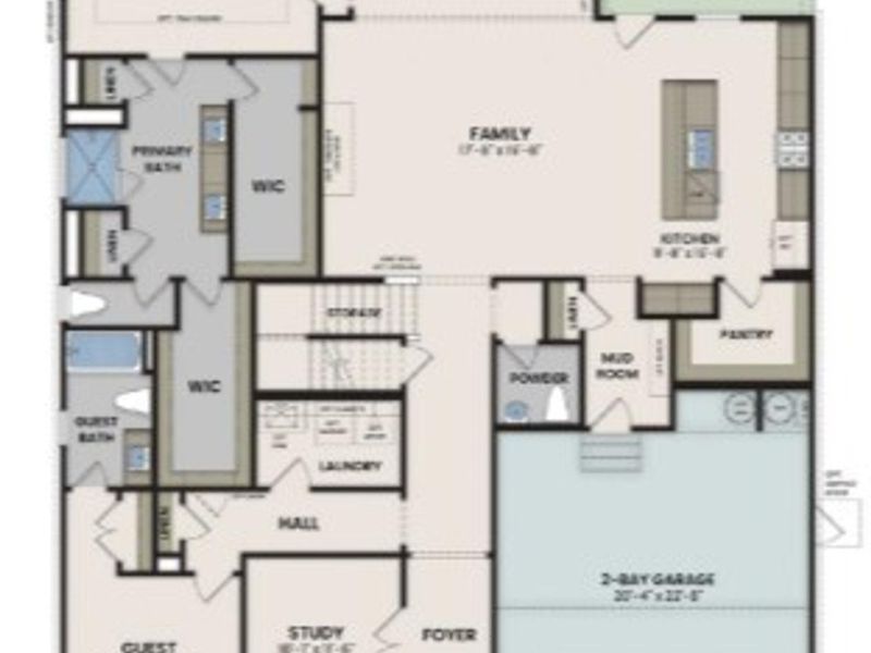 2D floor plan layout of this home in Rockport, Wake Forest, NC (Image 4).