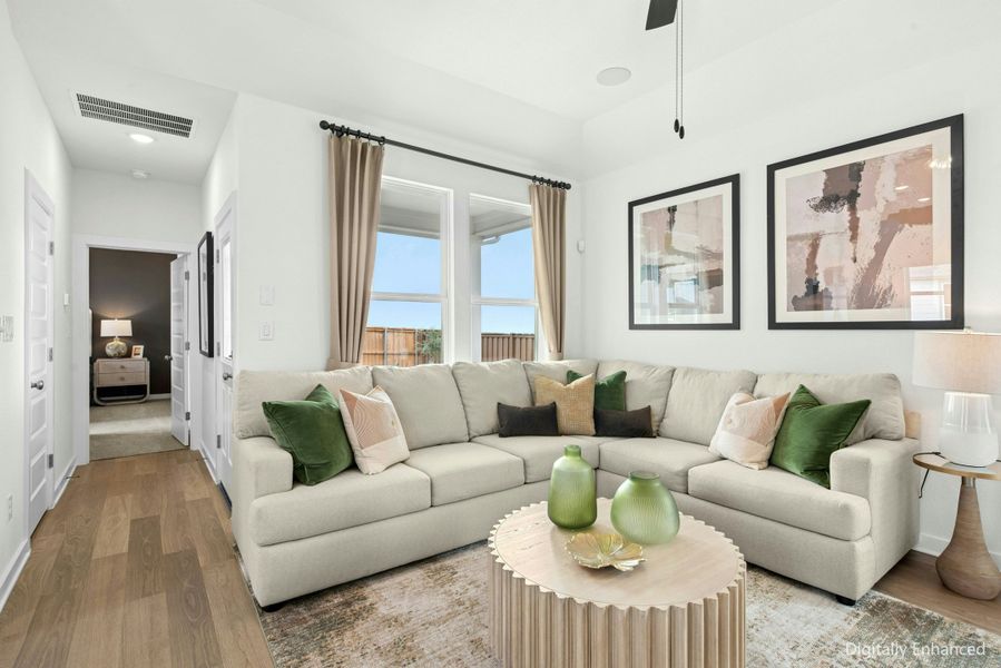 Representative furnished interior of a home built from the Bluebonnet by Scott Felder Homes in Mayfair, New Braunfels (Image 9). Representative furnished interior of a home built from the Bluebonnet by Scott Felder Homes in Mayfair, New Braunfels (Image 9).