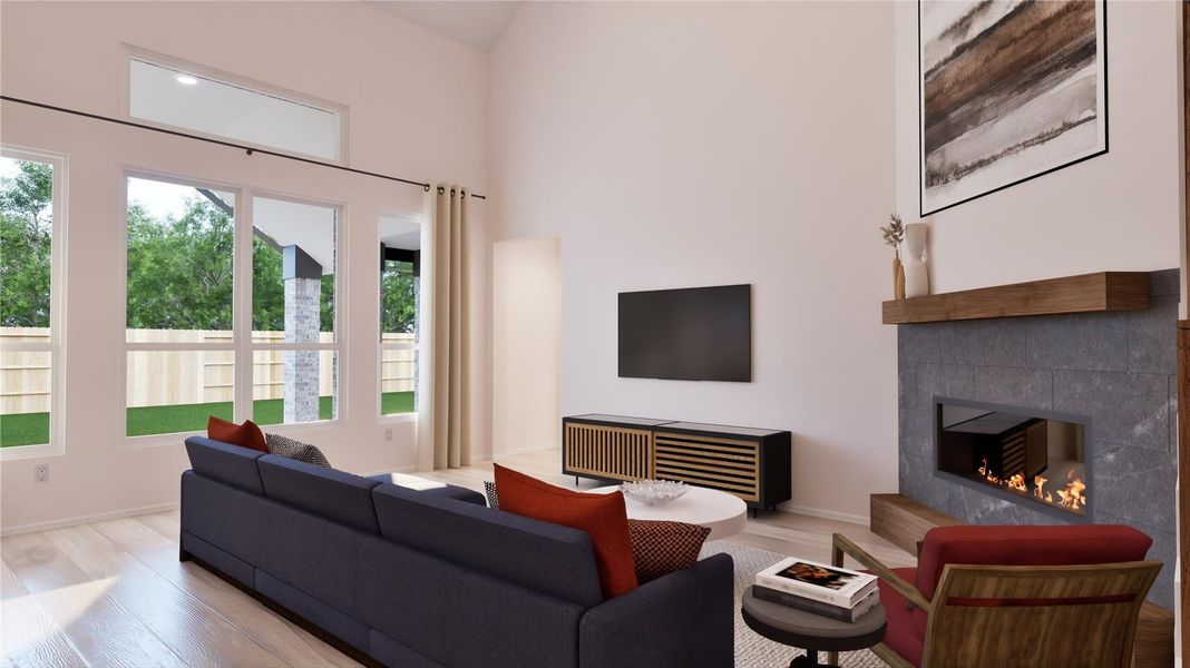 Furnished interior view inside a new home in Samara: Wentworth, League City (Image 22).