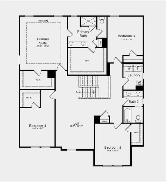 2D floor plan layout of this home in Falls Creek, Flowery Branch, GA (Image 4).