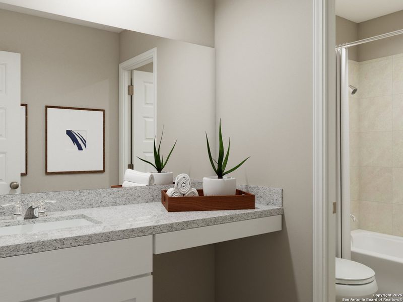Furnished interior view inside a new home in Hunters Ranch, San Antonio (Image 7). Furnished interior view inside a new home in Hunters Ranch, San Antonio (Image 7).