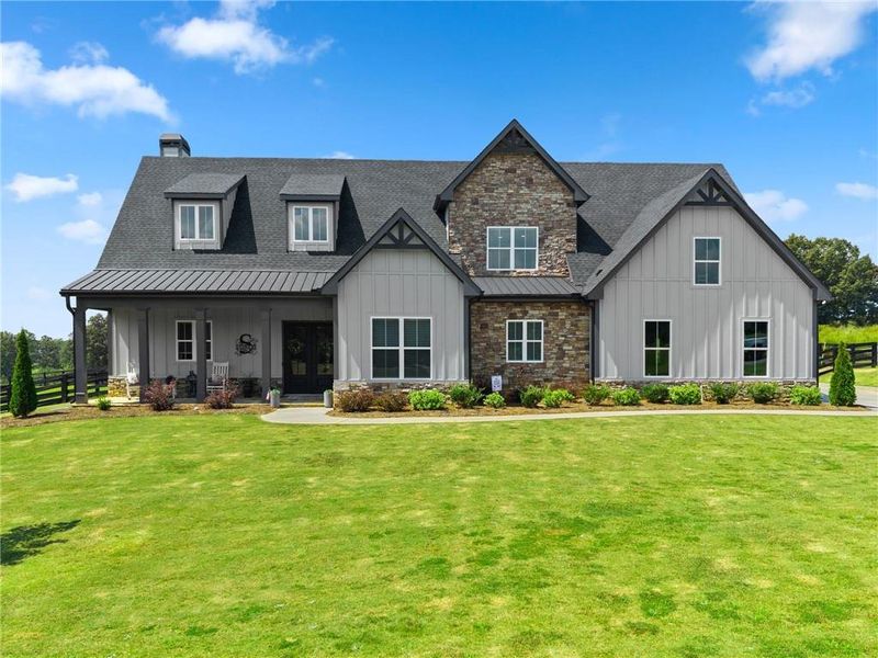 Front exterior of a new home in , Dawsonville, GA, highlighting curb appeal (Image 23).