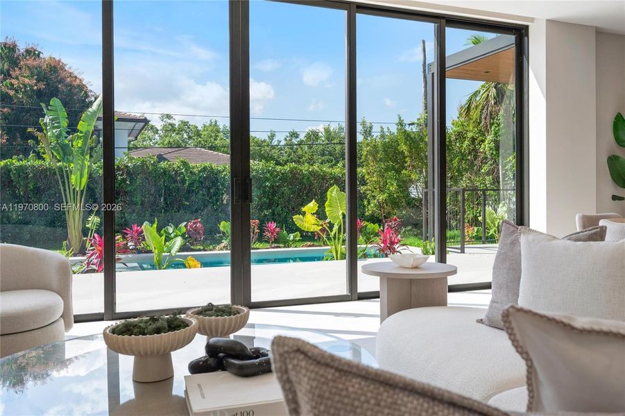 Exterior details and patio area of a home in , Miami (Image 27). Exterior details and patio area of a home in , Miami (Image 27).