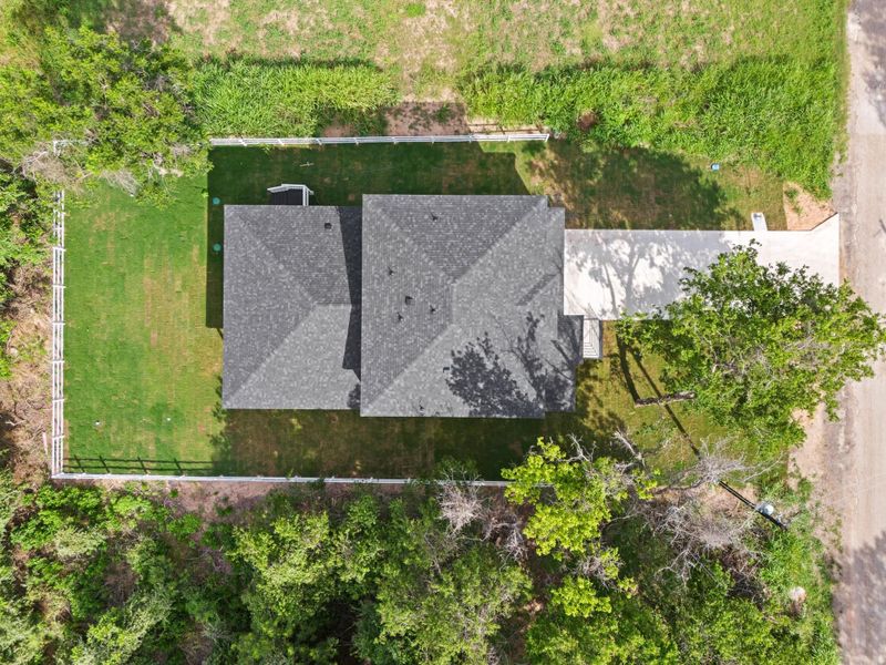 View from above of property