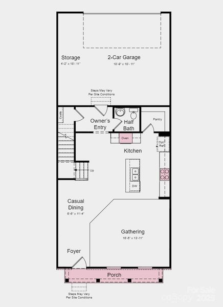 First Floor Plan - Structural options added include: study