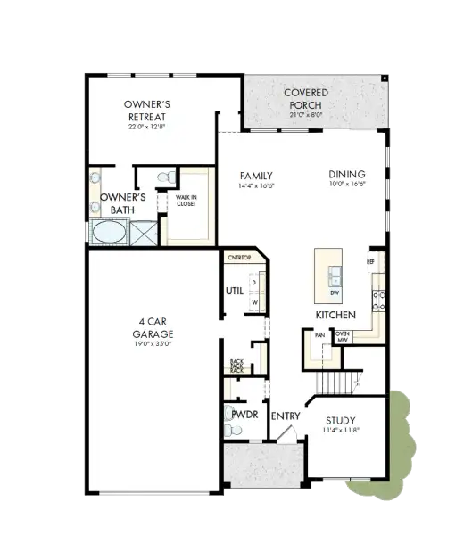 2D floor plan layout of this home in Headwaters 60' - Executive Series, Dripping Springs, TX (Image 3).