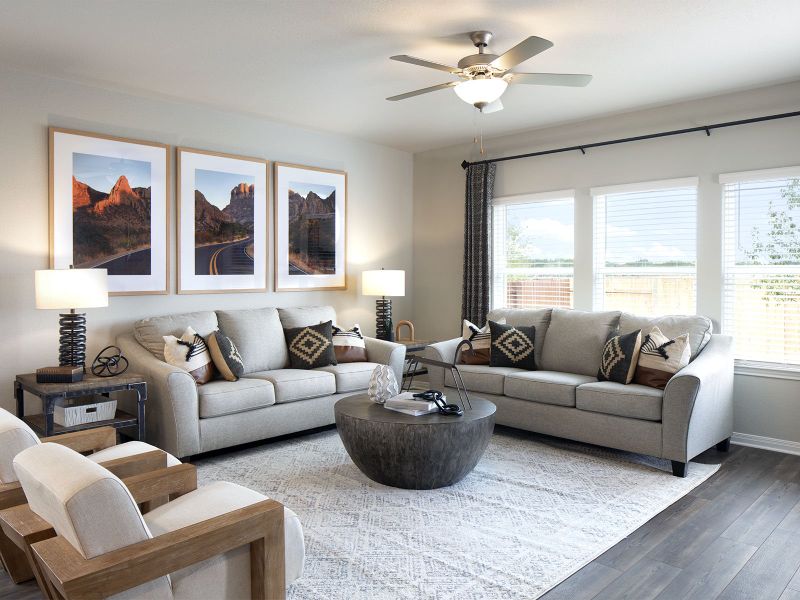 Furnished interior view inside a new home in Waterstone Crossing, Kyle (Image 5).