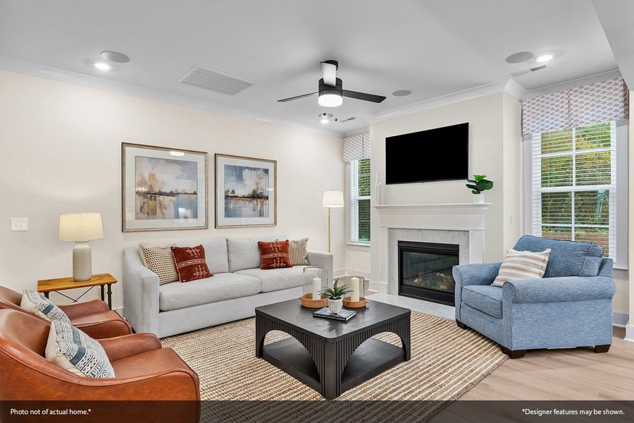 Furnished interior view inside a new home in Scotts Hill Village, Wilmington (Image 7). Furnished interior view inside a new home in Scotts Hill Village, Wilmington (Image 7).