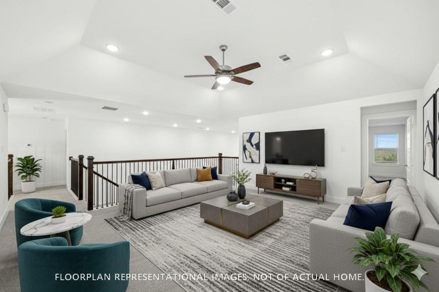 Furnished interior view inside a new home in Hallimore Ranch, Rosenberg (Image 8).