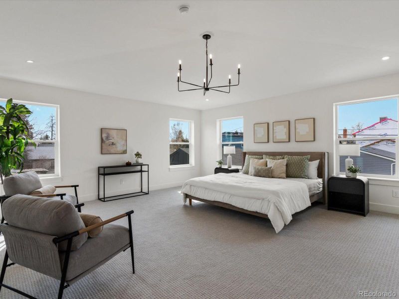 Furnished interior view inside a new home in , Denver (Image 36).