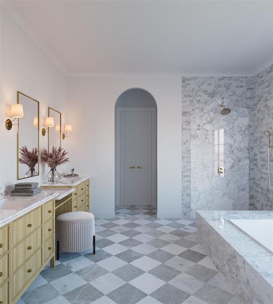 Furnished interior view inside a new home in , Dallas (Image 13).