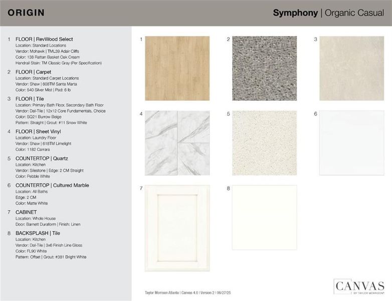 Sample of building materials used in homes in Windance Lake, Loganville (Image 4).