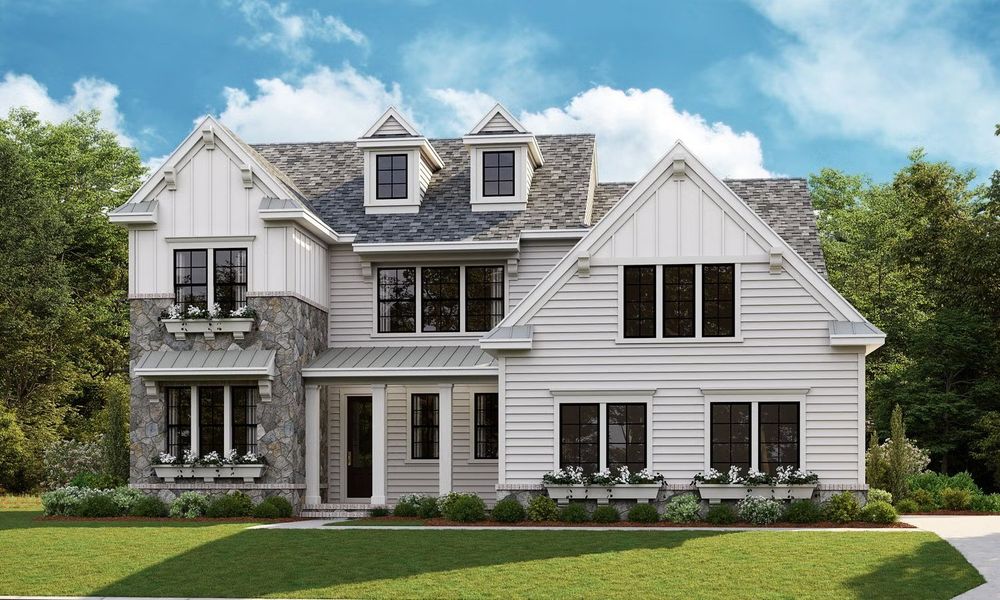 Representative exterior photo of a completed home built from the Huntley by Classica Homes in McLean - South Shore, Clover, SC (Image 2). Representative exterior photo of a completed home built from the Huntley by Classica Homes in McLean - South Shore, Clover, SC (Image 2).