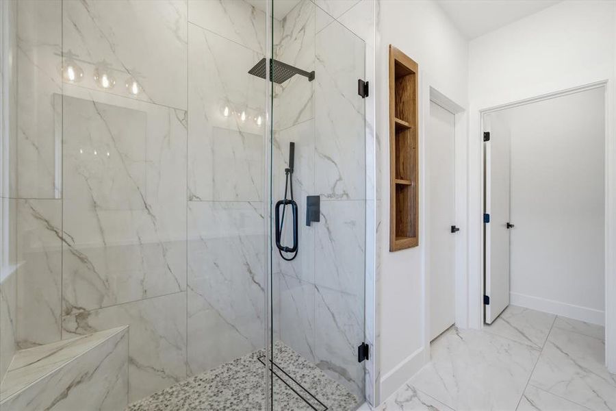 Imagine the warmth from this shower after a long day!