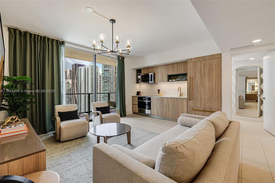 Furnished interior view inside a new home in , Miami (Image 10). Furnished interior view inside a new home in , Miami (Image 10).