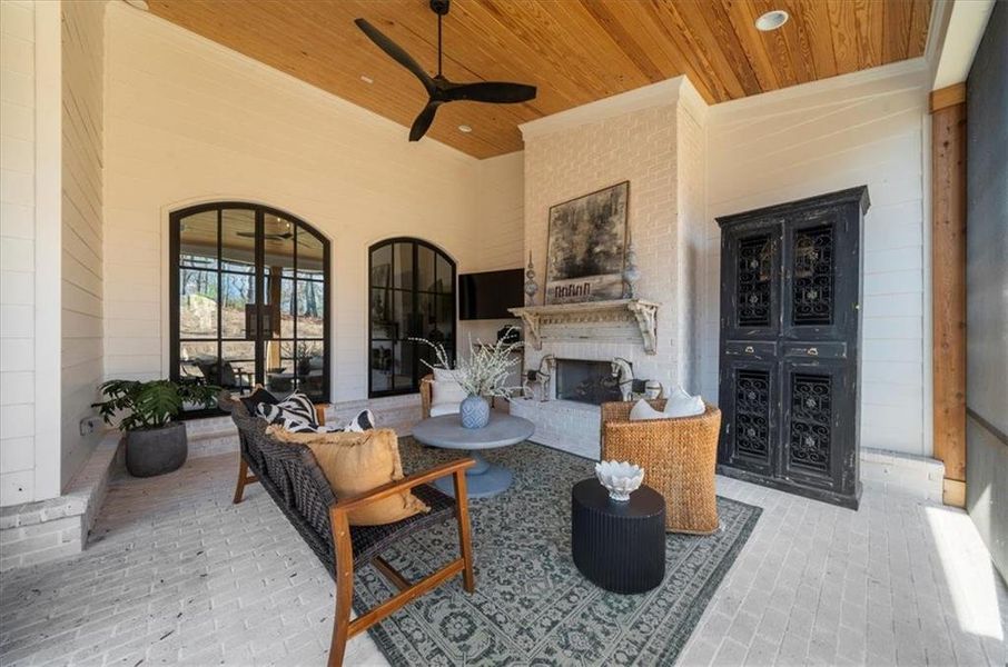 Exterior details and patio area of a home in , Roswell (Image 3). Exterior details and patio area of a home in , Roswell (Image 3).