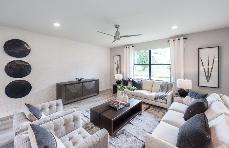 Representative furnished interior of a home built from the Fifth Avenue by DiVosta in Avondale at Avenir, Palm Beach Gardens (Image 13).