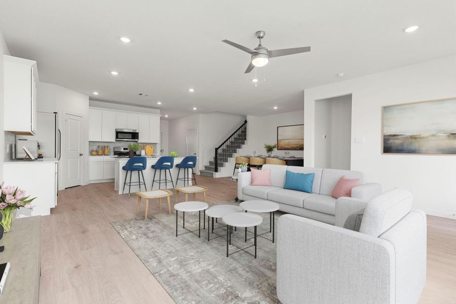 Furnished interior view inside a new home in Tamarron, Fulshear (Image 10).
