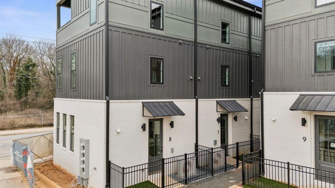 Exterior details and patio area of a home in , Atlanta (Image 2). Exterior details and patio area of a home in , Atlanta (Image 2).